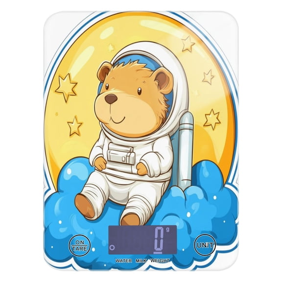 Astronaut Capibara Food Scale Digital Kitchen Scale Waterproof Grams Ounces lbs for For Baking and Cooking