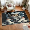 thumbnail image 1 of Astronaut Cat Moon Adventure Soft Large Area Rugs Washable Rug With Non-Slip Backing Carpet For Living Room Bedroom Kitchen, 1 of 6