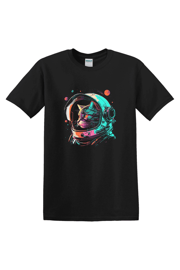 Astronaut Cat Outer Space Galaxy Adventure Graphic T-Shirt