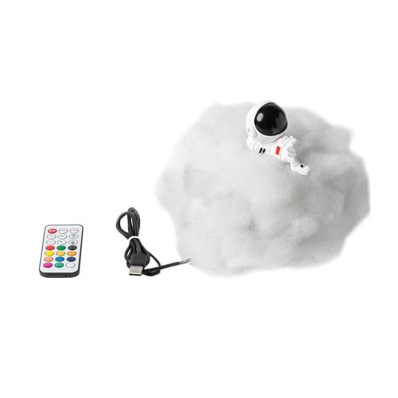 Astronaut Cloud Lamp with Remote Control, RGB Color Changing LED Night Light with USB Charging, Mystical Galaxy Atmosphere Mood Lighting for Home Office & Bedroom Decor