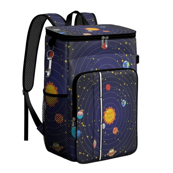 Astronaut Cooler Backpack - 20L Insulated Leakproof Soft Cooler Bag for Picnic, Camping & Travel, High-Capacity for 26 Cans, Space & Planet Aesthetic