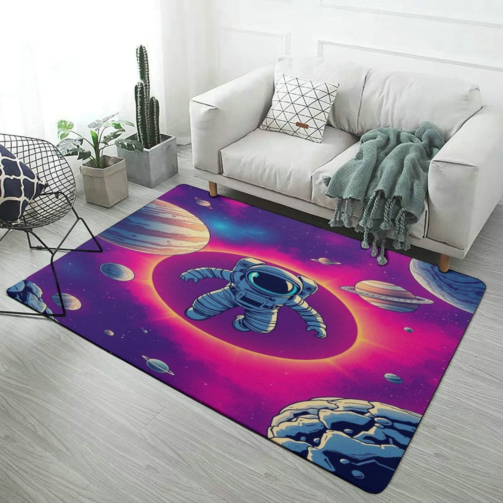 Astronaut Cosmic Journey Light Luxury Home Carpets Living Room Ration ...