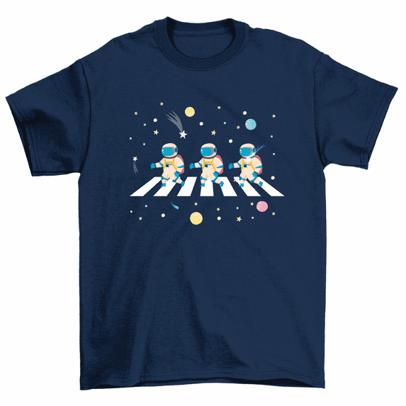 Astronaut Crossing Street Walking In Space T-Shirt Men Women