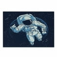 thumbnail image 1 of Astronaut Cutting Board, Cartoon Design of a Spaceman on Starry Outer Space, Decorative Tempered Glass Cutting and Serving Board, in 3 Sizes, by Ambesonne, 1 of 2