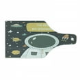 thumbnail image 1 of Astronaut Cutting Board, You Are My Spaceman Cosmic Doodle with Stars Rocket Moon Comet Galaxy UFO, Tempered Glass Cutting and Serving Board, Wine Bottle Shape, Grey Multicolor, by Ambesonne, 1 of 1