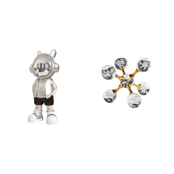 Astronaut Decorative Figurine Sphere Modern Resin Material for Desk Living Room Fireplace Gift