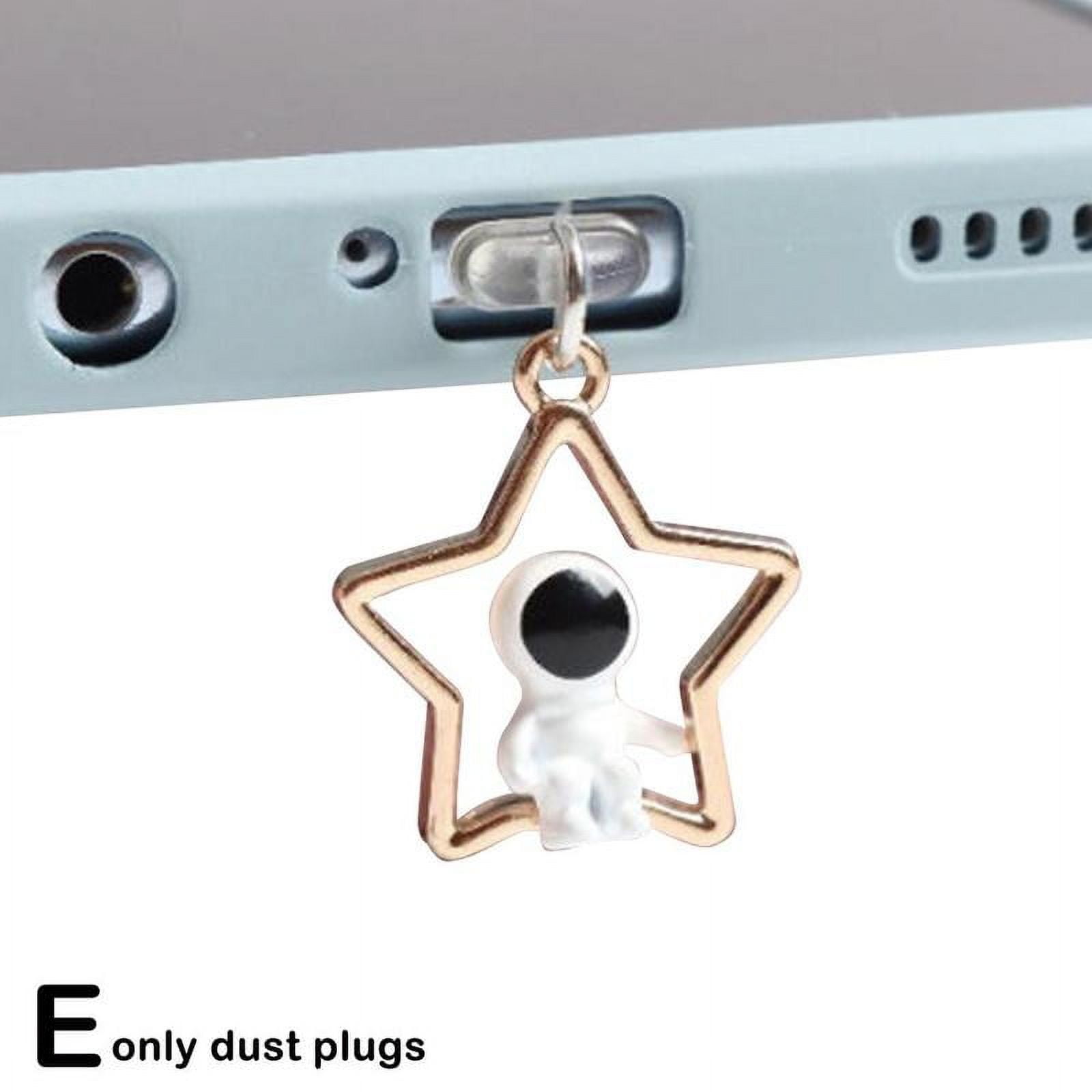 Bouchon Anti-poussière USB-C – Lettre A Et Chat Rose, Pour Téléphone Et Kindle