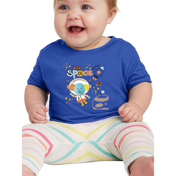 Astronaut Elephant Outer Space T-Shirt Infant -Image by Shutterstock, 18 Months