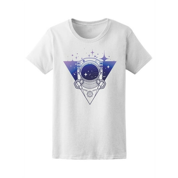 Astronaut Exploring Blue Space T-Shirt Women -Image by Shutterstock, Female x-Large