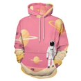 thumbnail image 1 of Astronaut Exploring Planets Men's Women Vintage 3D Hooded Sweatshirt - All-Season Loose Fit Streetwear, 1 of 6