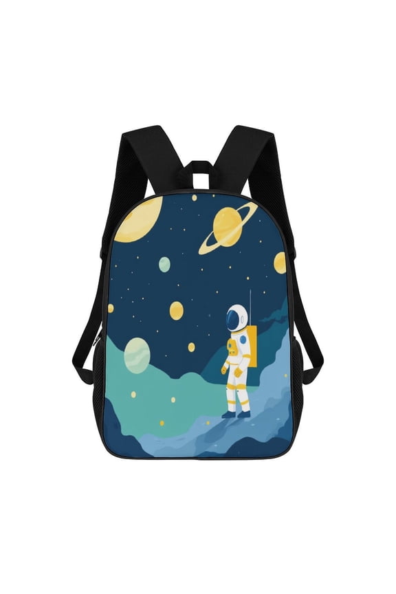 Astronaut Exploring Space 3D Print 17in adolescent backpack Bags knapsack Laptop