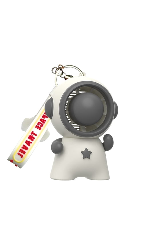Astronaut Fan Ventilador Handheld Less with Lanyard Keychain Portable Charging Fan