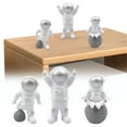 thumbnail image 1 of Astronaut Figurine Set,3PC Silver Spaceman Resin Statues with Realistic Design,For Desk Bookshelf Car Decor,3PC,Silver, 1 of 9