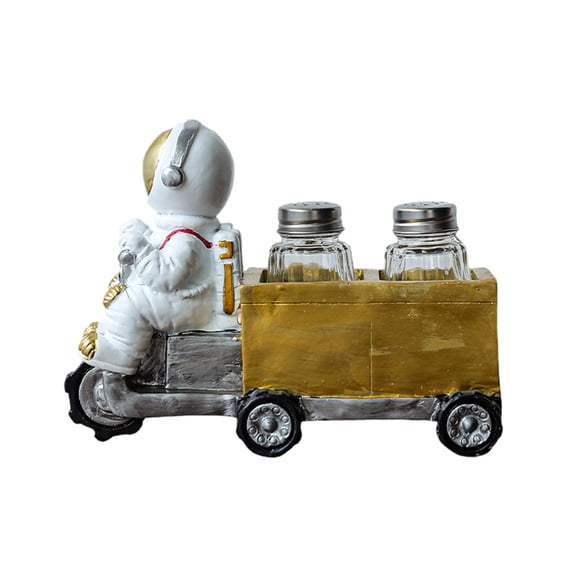 Astronaut Figurines Statue Decorative Ornament Salts Peppers Bottle Holder Ornament Kitchen Seasoning Bottle
