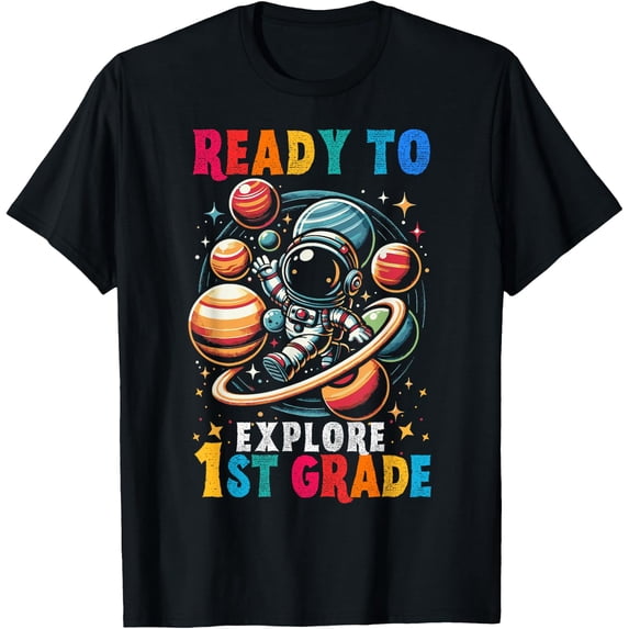 Astronaut First Day Of First Grade T Shirt Size S-5XL