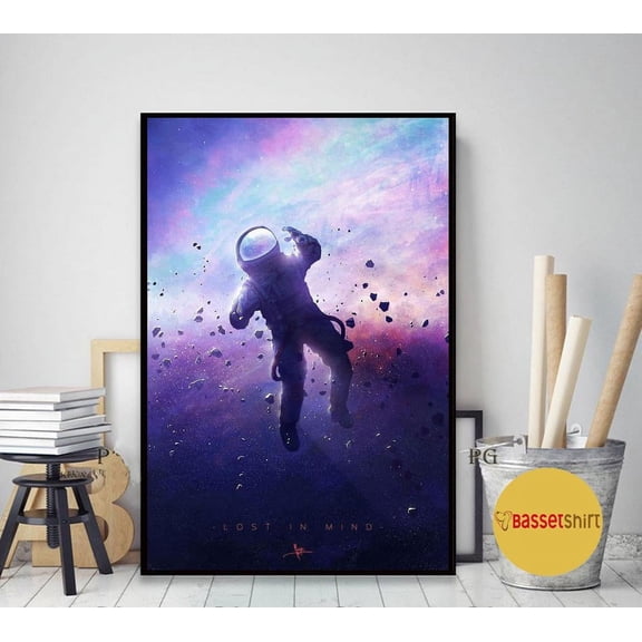 Astronaut Floating Space lose in mind poster 11 x 17 Inch Poster