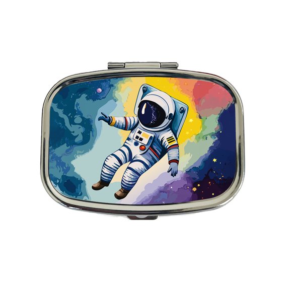 Astronaut Floating in Space Astronomy Small Travel Handbag Pill Box Case