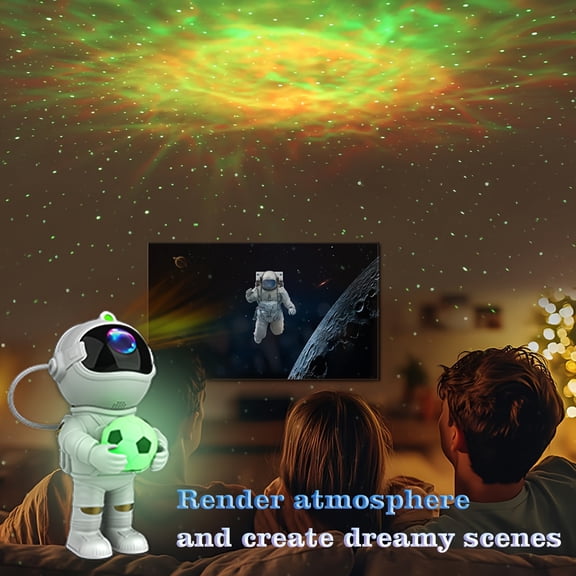Astronaut Galactic LED Projector Lamp | Remote Control, Timer, 16 Effects | Dimmable Color-Changing Nebula Light for Space Room Decor & Gifts