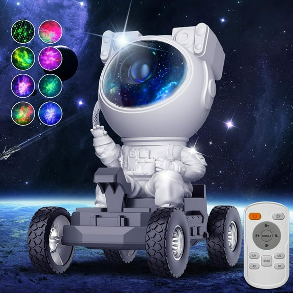 Astronaut Galaxy Projector, 8 HD Nebula Effects Night Light with Timer Remote Control Star Projector for Kids Room Decor