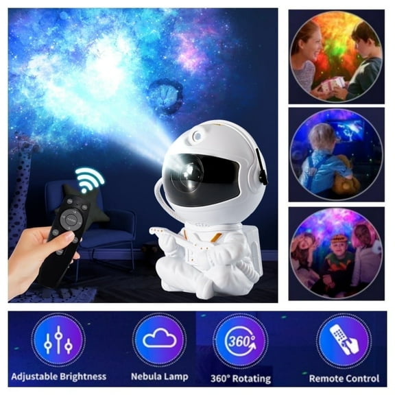 Astronaut Galaxy Projector, 8 Nebula Effects Galaxy Star Projector with Smare Remote Control, 360° Rotation Night Light for Valentines Day Gift/Birthday Gifts for Family, Friends