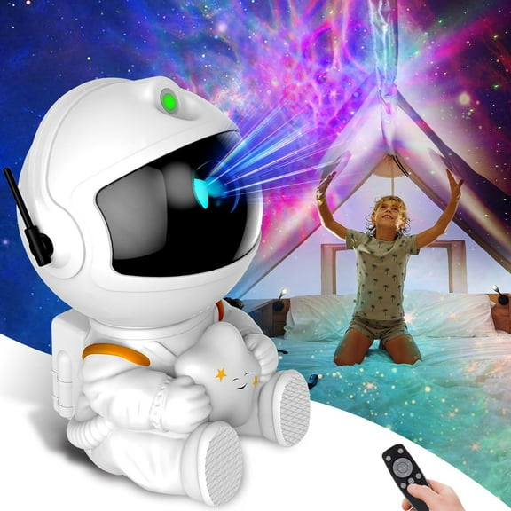 Astronaut Galaxy Projector, Star Projector, Night Light for Kids, Nebula Ceiling LED Lamp, Room Decor, with Timer and Remote, Gifts for Christmas, Valentine's Day, Birthdays