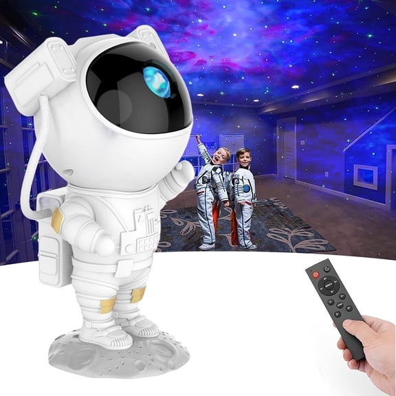 Astronaut Galaxy Projector, Star Projector Night Light with Remote Control & Timer, 360 Rotatable Head, 8 Nebula Effects, Adjustable Brightness for Kids Bedroom, Home Party Decor, Birthday Gift