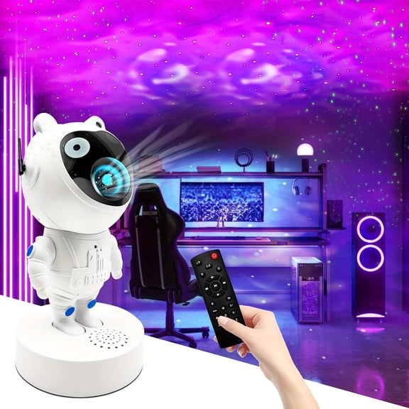 Astronaut Galaxy Projector, Starry Sky Night Light with Speaker & Remote Control, 360 Adjustable Nebula Lamp, Timer Function, USB Rechargeable, Ideal for Bedroom, Christmas, Parties & Birthday Gifts