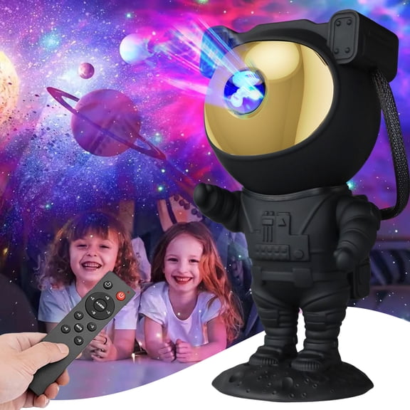 Astronaut Galaxy Star Projector, Astronaut Starry Nebula Ceiling LED Lamp with Timer and Remote for Kids Adults Room Decor(Black)
