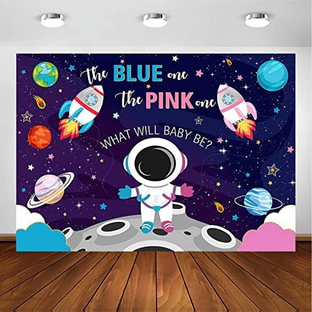 Astronaut Gender Reveal Backdrop Outer Space Universe Theme