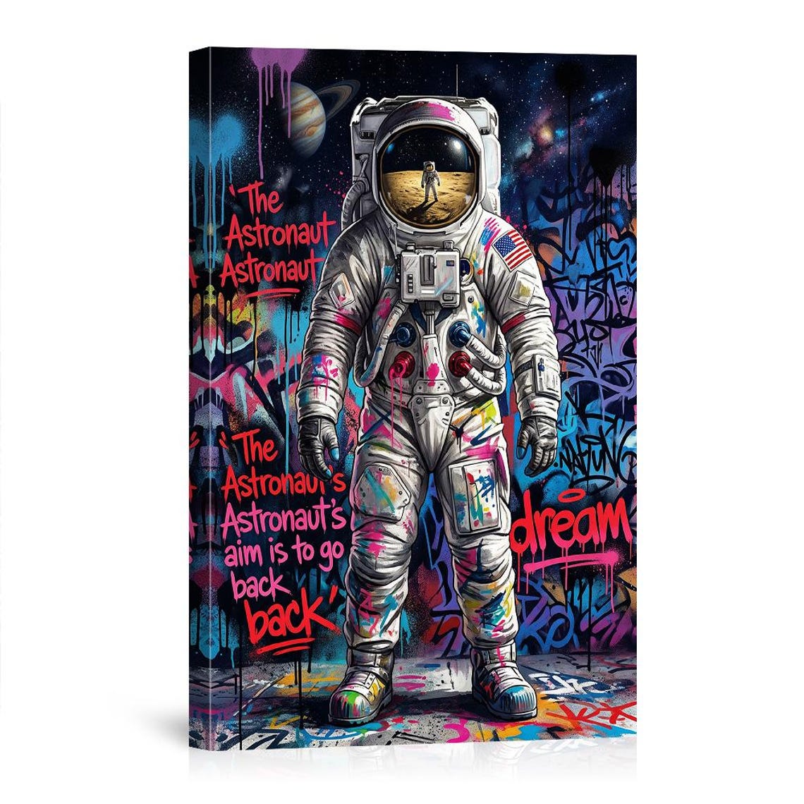 Astronaut Graffiti Art Space Exploration Outer Sci Fi Cosmic Street Astronaut Graffiti Art Space Exploration Outer Sci Fi Cosmic Street