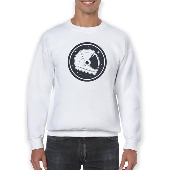 Astronaut Helmet Sweatshirt Men -Smartprints Designs, Male Large