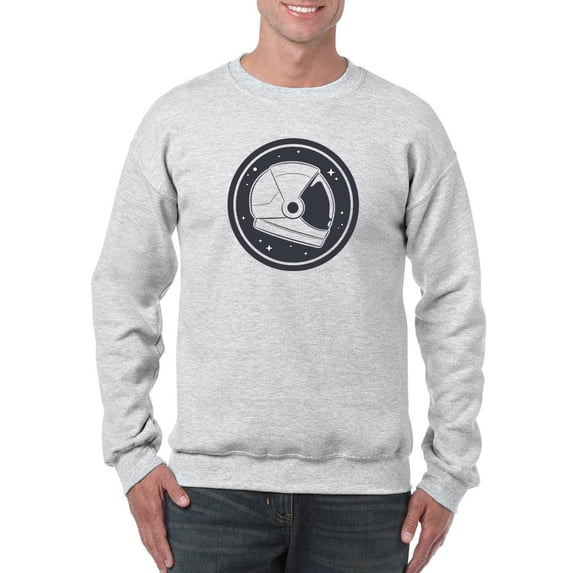 Astronaut Helmet Sweatshirt Men -Smartprints Designs, Male Small