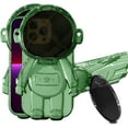 thumbnail image 1 of Astronaut Hidden Stand Phone Case for iPhone 14,Cute 3D Astronaut Lens Camera Protection Kickstand Colorful Transparent Soft TPU Protector for Men Women Green, 1 of 14