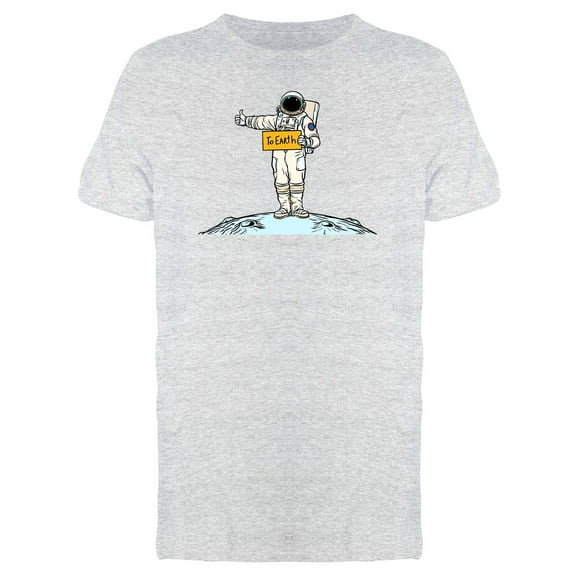 Astronaut Hitch Rides On Earth Tee Men's -Image by Shutterstock