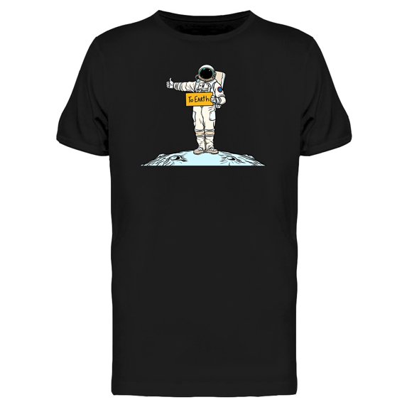 Astronaut Hitch Rides On Earth Tee Men's -Image by Shutterstock