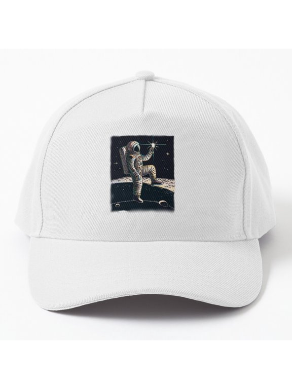 Astronaut Holding a Star Baseball Hat, Space Explorer Character Scene Design, Classic Cap