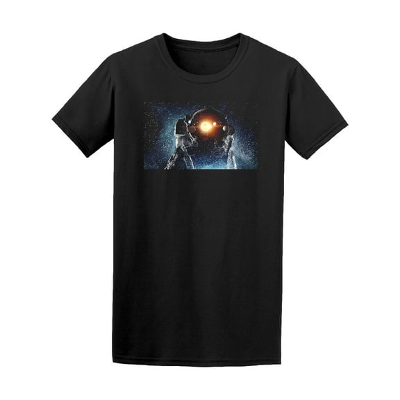 Astronaut In Outer Space T-Shirt Men -Image by Shutterstock, Male Large