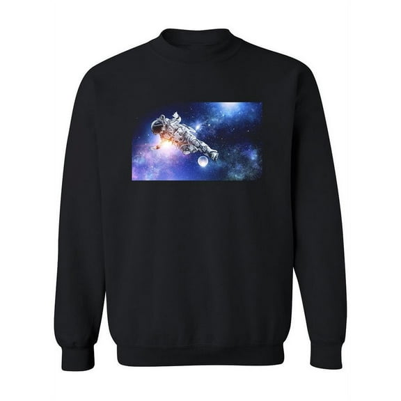 Astronaut In Space Cool Design Sweatshirt Women -Image by Shutterstock, Female 5X-Large