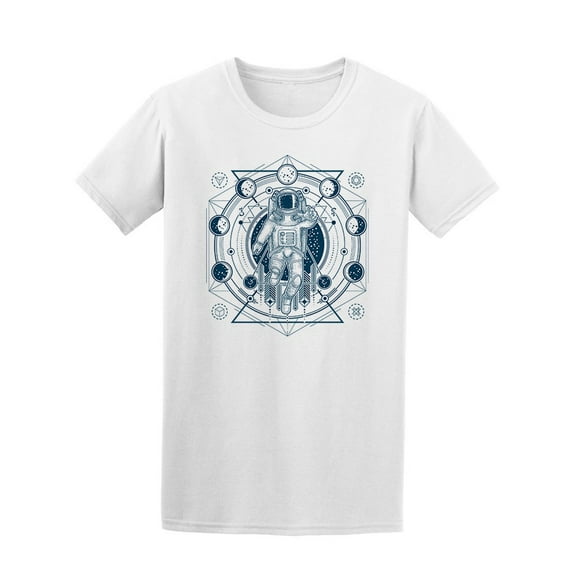 Astronaut In Space Suit Sketch T-Shirt Men -Image by Shutterstock, Male Medium