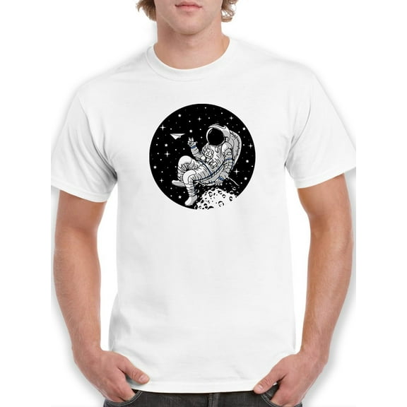 Astronaut In Space. T-Shirt Men -Smartprints Designs, Male x-Large