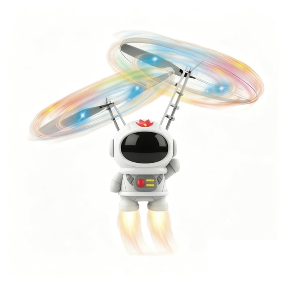 Astronaut Induction Flying Plaything, Levitation Aircraft Gadget with LED Lights, Stable Intelligent Hover Flying Saucer, Science Techs Desk Decor for Boys Girls