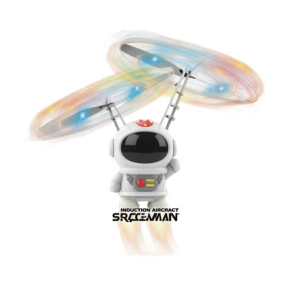Astronaut Induction Flying Plaything, Levitation Aircraft Gadget with LED Lights, Stable Intelligent Hover Flying Saucer, Science Techs Desk Decor for Boys Girls Adults