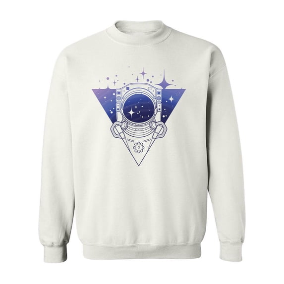 Astronaut Inside A Triangle Sweatshirt Men -Image by Shutterstock, Male 3X-Large