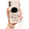 thumbnail image 1 of Astronaut Invisible Stand Phone Case with Lanyard, Full Cover Case, Drop Proof, for Samsung Galaxy S24 S23 S22 S21 S20 S10 Ultra Plus FE Note20 Note10 Phone Case (Pink,Note20 Ultra), 1 of 8