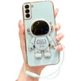 thumbnail image 1 of Astronaut Invisible Stand Phone Case with Lanyard, Full Cover Case, Drop Proof, for Samsung Galaxy S24 S23 S22 S21 S20 S10 Ultra Plus FE Note20 Note10 Phone Case (Green,S20 Ultra), 1 of 8