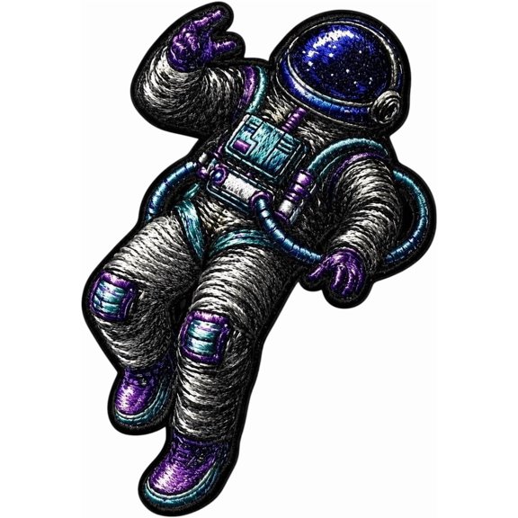 Astronaut Iron On Patch  Spaceman Embroidery, Space Explorer DIY Sew-On Patch for Jackets, Bags, Hats, and Clothing