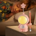 thumbnail image 1 of Astronaut LED Desk Lamp, USB Rechargeable Night Light with 360° Rotation and Built-in Pencil Sharpener, Multi-Function Bedside Lamp for Bedroom, Dorm, Study Desk, Office and Gift, 1 of 5