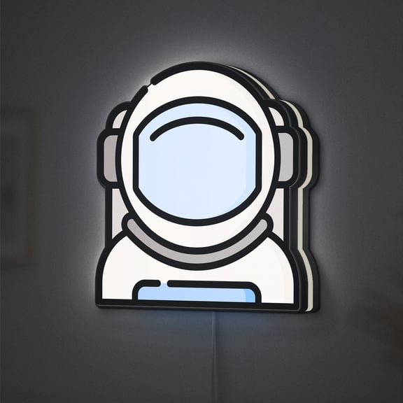 Astronaut LED Lightbox - Space Avatar Wall & Table Sign, Custom Led Sign for Home Office Shop Decor (Width 8 inch, 20cm)