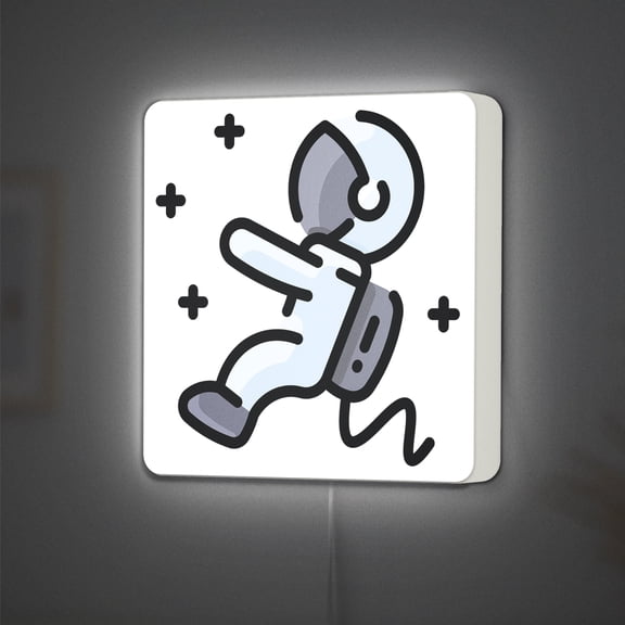Astronaut LED Lightbox - Space Theme Wall & Table Decor, Custom Led Sign for Home Office Shop Decor (Width 12 inch, 30cm)