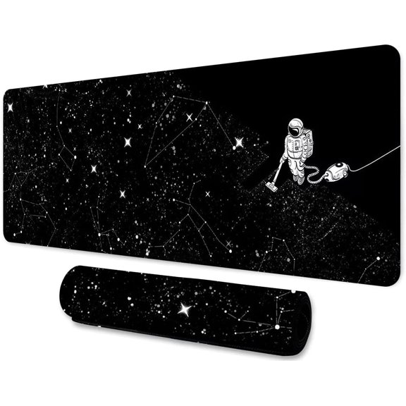 Astronaut Large Mouse Pad 31.5x11.8 Inches Fantastic Cartoon Universe Starry Sky Graphic Printed Mouse Pad for Home Office Gaming Work BDMLMN39